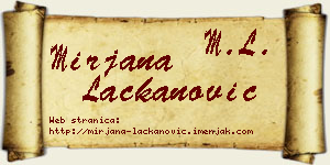 Mirjana Lackanović vizit kartica